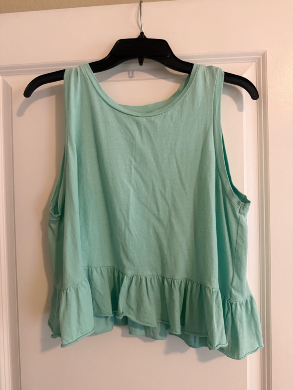 wild fable Mint Ruffle-Hem Sleeveless Tank